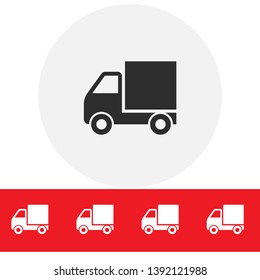 truck icon. Vector  Eps 10. Lorem Ipsum Flat Design 