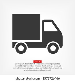 truck icon. Vector Eps 10. Lorem Ipsum Flat Design