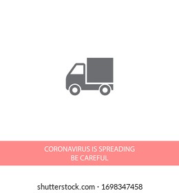 LKW-Symbol. Vektorillustration EPS10. Lorem Ipsum-Flachdesign