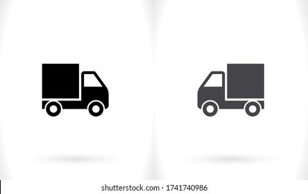 truck icon. Vector  Eps 10. Lorem Ipsum Flat Design 