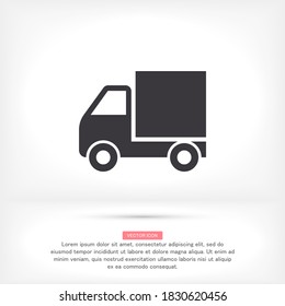 icono del camión. Vector Eps 10. Diseño plano Lorem Ipsum 