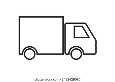 Truck Icon Vector flat design style