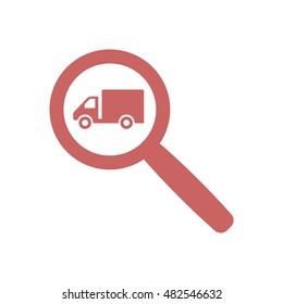 Truck  icon ,vector. Flat design.