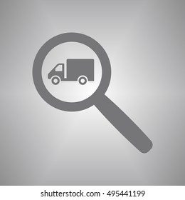 Truck  icon ,vector. Flat design.