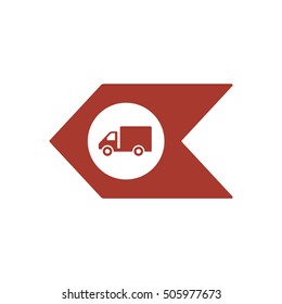 Truck  icon ,vector. Flat design.