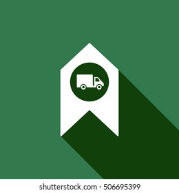 Truck  icon ,vector. Flat design.