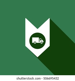 Truck  icon ,vector. Flat design.