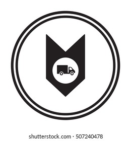 Truck  icon ,vector. Flat design.
