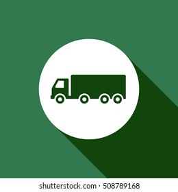 Truck  icon, vector. Flat design. 