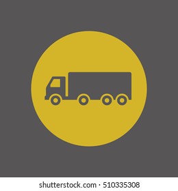 Truck  icon, vector. Flat design. 