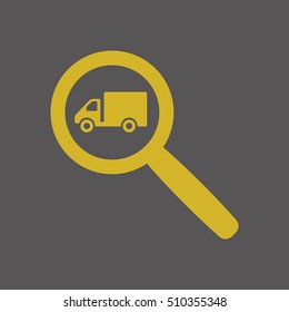 Truck  icon ,vector. Flat design.