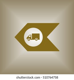 Truck  icon ,vector. Flat design.