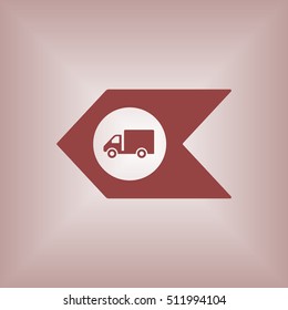 Truck  icon ,vector. Flat design.