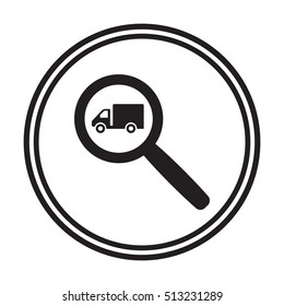 Truck  icon ,vector. Flat design.