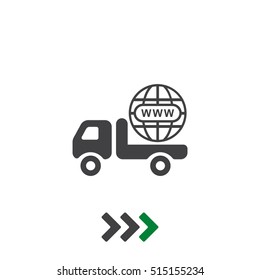 Truck Icon Vector flat design style