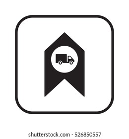 Truck  icon ,vector. Flat design.