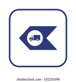 Truck  icon ,vector. Flat design.