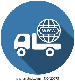 Truck Icon Vector flat design style