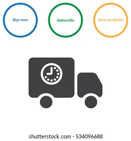 Truck Icon Vector flat design style
