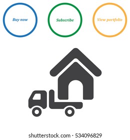 Truck Icon Vector flat design style
