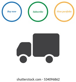 Truck Icon Vector flat design style