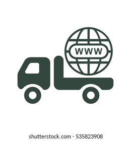 Truck Icon Vector flat design style