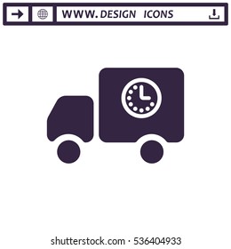 Truck Icon Vector flat design style