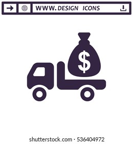 Truck Icon Vector flat design style