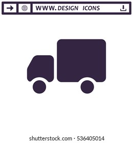 Truck Icon Vector flat design style