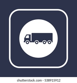 Truck  icon, vector. Flat design. 