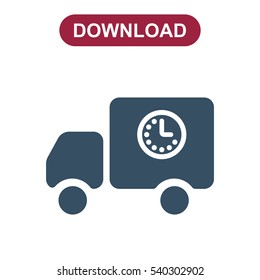 Truck Icon Vector flat design style