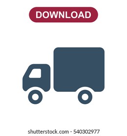 Truck Icon Vector flat design style