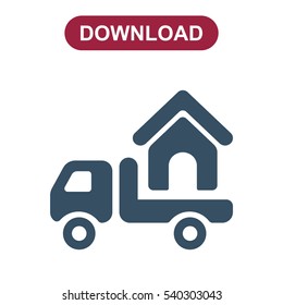 Truck Icon Vector flat design style