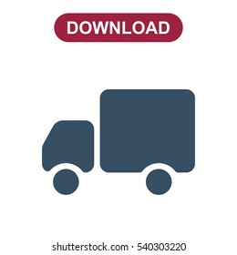 Truck Icon Vector flat design style