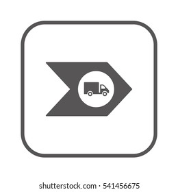 Truck  icon ,vector. Flat design.