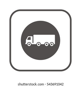 Truck  icon, vector. Flat design. 