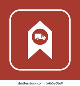 Truck  icon ,vector. Flat design.