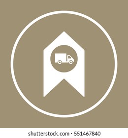 Truck  icon ,vector. Flat design.
