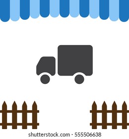Truck Icon Vector flat design style
