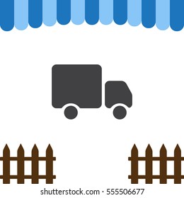 Truck Icon Vector flat design style