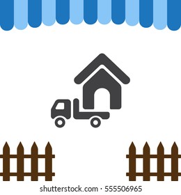 Truck Icon Vector flat design style