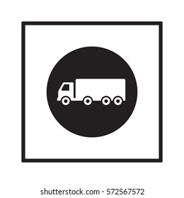 Truck  icon, vector. Flat design. 