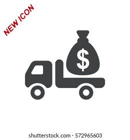 Truck Icon Vector flat design style