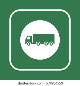 Truck  icon, vector. Flat design. 