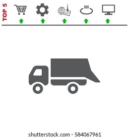 Truck Icon Vector flat design style