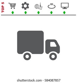 Truck Icon Vector flat design style