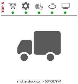 Truck Icon Vector flat design style