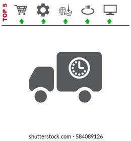 Truck Icon Vector flat design style