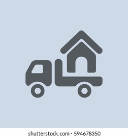Truck Icon Vector flat design style