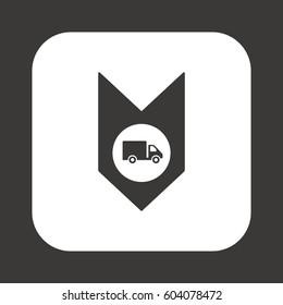 Truck  icon ,vector. Flat design.